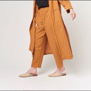 Anthropologie Tina Jo elastic waist linen pant S